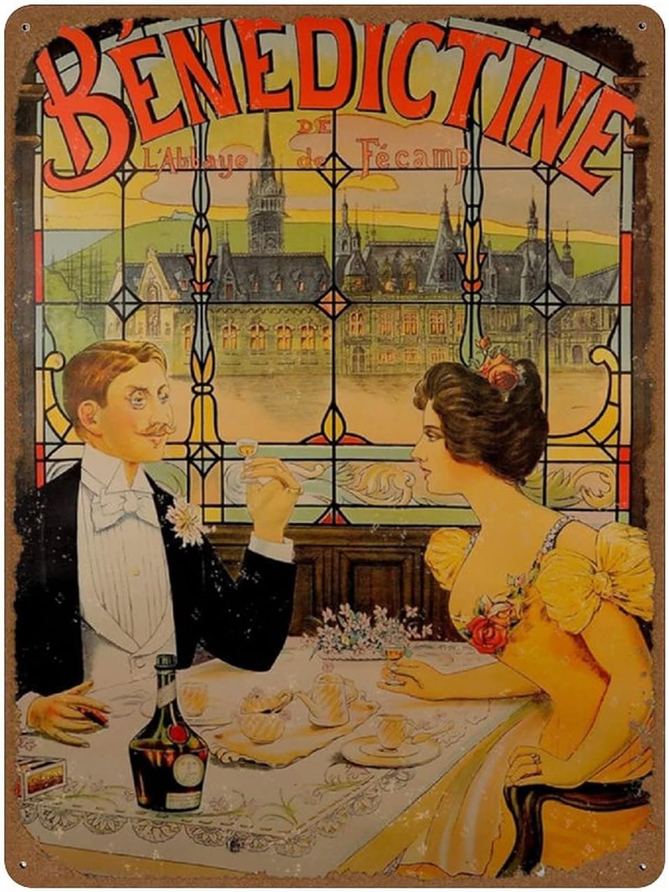 Wine Beer And Spirit - Benedictine France 1890 Bir Vintage, Anggur,