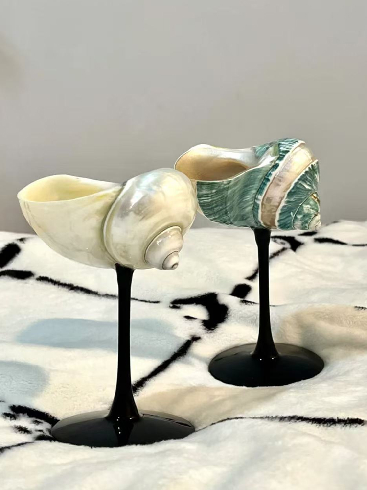 Wine Glass Set Crystal - Gelas Anggur Retro Kreatif dengan Cangkang