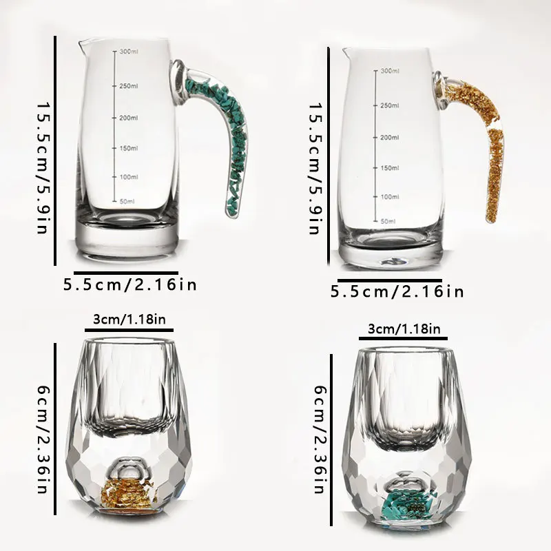 Wine Glass Set Crystal - Dispenser anggur kaca anggur kecil foil