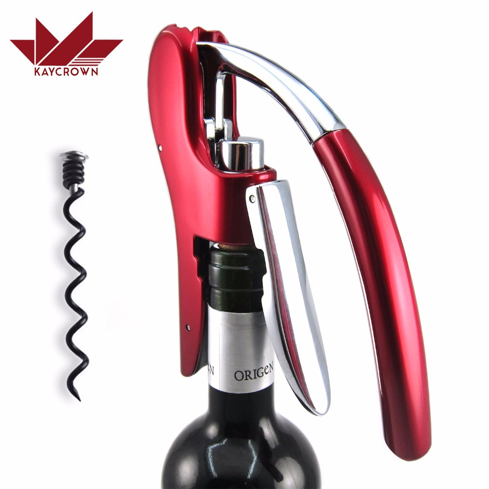 Cork Screw Lever - Alat Pembuka Botol Anggur dengan Fitur