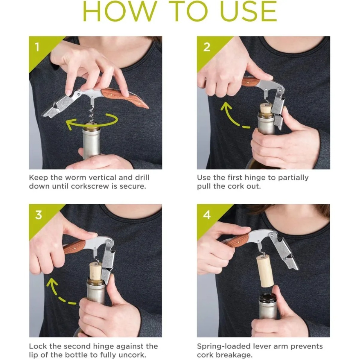 Pembuka Botol Anggur Multifung - Cork Screw Lever ulasan dan harga