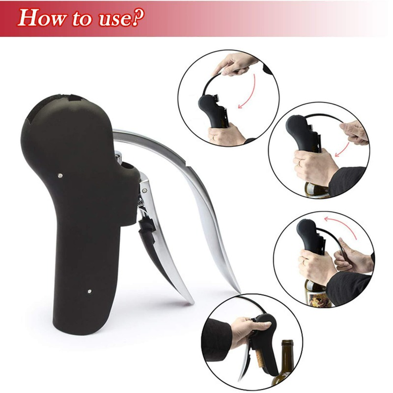 Set Alat Pembuka Botol Anggur, - Cork Screw Lever ulasan dan harga