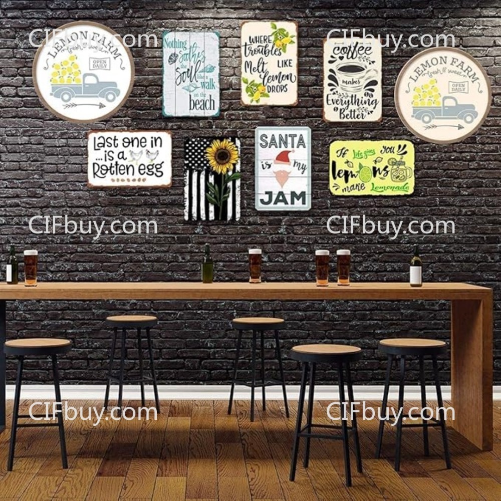 1 buah Papan Logam Bar Basemen - Wine With Beer Name ulasan dan harga