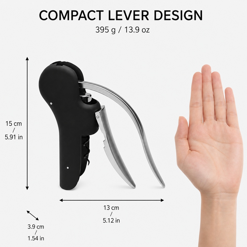 Pembuka Botol Anggur Model Swa - Cork Screw Lever ulasan dan harga