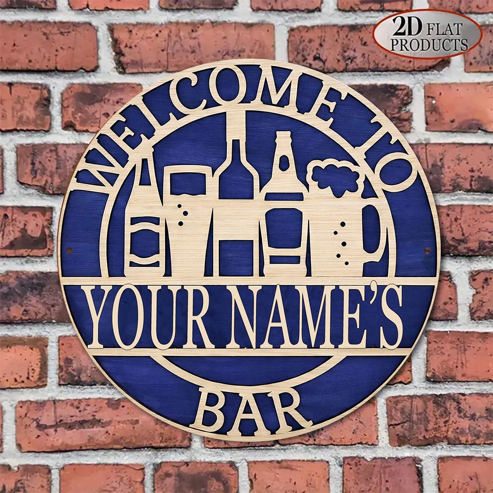 [2D Flat] 1 buah Papan Kayu Bu - Wine With Beer Name ulasan dan harga