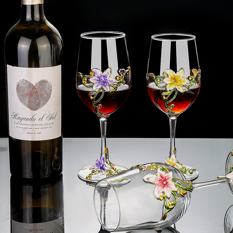 Piala Antik Kristal Enamel Set - Wine Glass Set Crystal ulasan dan harga