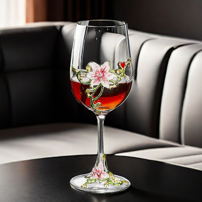 Piala Antik Kristal Enamel Set - Wine Glass Set Crystal ulasan dan harga