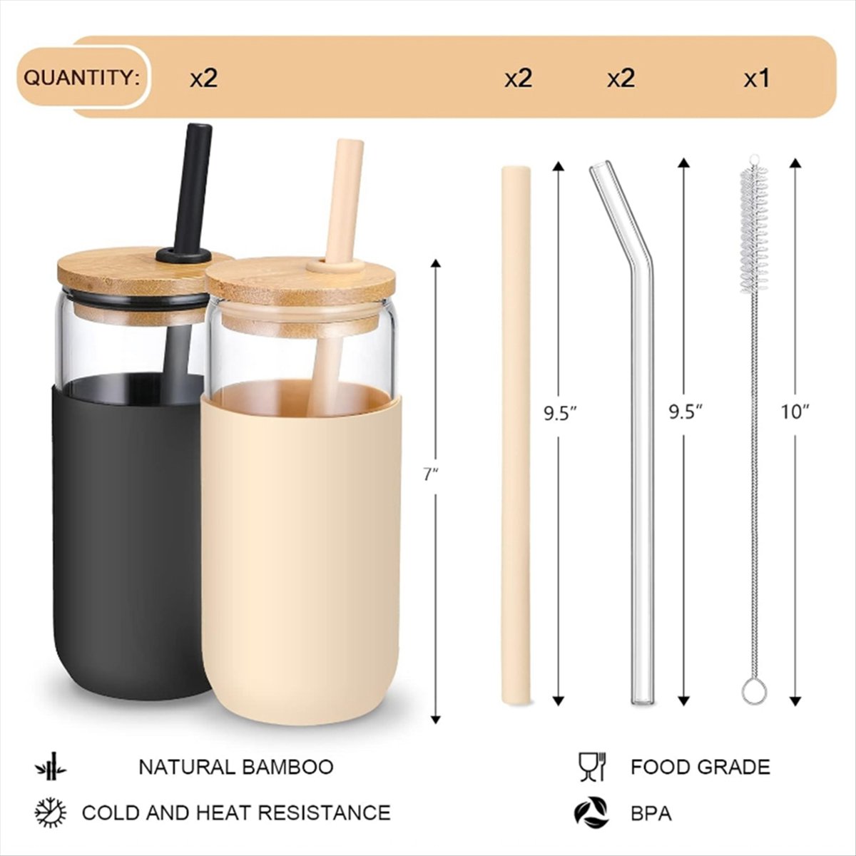 2 Warna 20 OZ Gelas Kaca denga - Beer & Wine Downtown ulasan dan harga