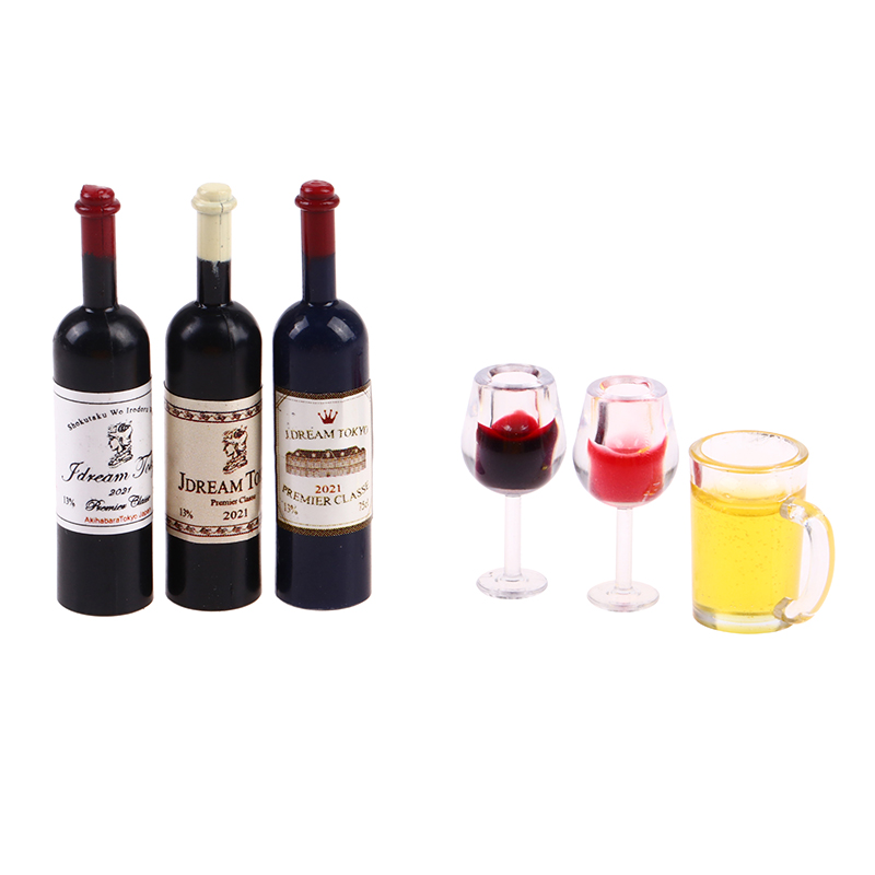 5 buah 1:12 miniatur rumah bon - Wine Y Beer ulasan dan harga